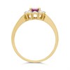 9ct Gold Ruby And Diamond Cluster Ring - D7435 Alternative Image