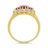 9ct Gold Ruby And Diamond Cluster Ring - 1/2ct - D7437 Alternative Image