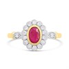 9ct Oval Ruby And Diamond Cluster Ring, 1/4ct - D7448 Alternative Image