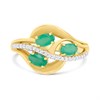 9ct Oval Emerald And Diamond Swirl Ring - D7514 Alternative Image