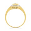 9ct Gold Emerald And Diamond Cluster Ring - D76234 Alternative Image