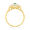9ct Emerald And Diamond Round Cluster Ring - D7641 Alternative Image