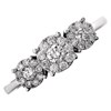 9ct White Gold Diamond Trilogy Cluster Ring - 1/2ct - D7716 Alternative Image