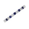 9ct White Gold Sapphire And Diamond Half Eternity Ring - 12pts - D7757 Alternative Image