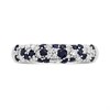 9ct White Gold Pave-Set Sapphire And Diamond Band Ring, 1/4ct - D7794 Alternative Image
