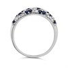 9ct White Gold Pave-Set Sapphire And Diamond Band Ring, 1/4ct - D7794 Alternative Image