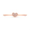 9ct Rose Gold Pave-Set Diamond Heart Cluster Ring - D78100 Alternative Image