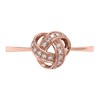 9ct Rose Gold Diamond Knot Ring - D7828 Alternative Image
