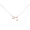 9ct Rose Gold Diamond 'LOVE' Necklace - 7pts - D7831 Alternative Image