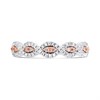 One In A Million 9ct Two Colour Gold Pink Diamond Cluster Band Ring - 1/4ct - D7843 Alternative Image