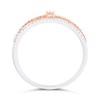 One In A Million 9ct Two Colour Gold Pink Diamond Band Ring - 1/4ct - D7844 Alternative Image