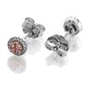 One In A Million 9ct Two Colour Gold Pink Diamond Stud Earrings - 10pts per pair - D7846 Alternative Image