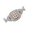One In A Million 9ct Two Colour Gold Pink Diamond Cluster Ring - 1/4ct - D7868 Alternative Image