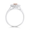One In A Million 9ct Two Colour Gold Pink Diamond Cluster Ring - 1/2ct - D78909 Alternative Image