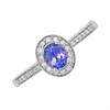 9ct White Gold Tanzanite And Diamond Cluster Ring - D79244 Alternative Image