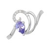 9ct White Gold Tanzanite And Diamond Swirl Ring - 6pts - D7935 Alternative Image