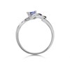 9ct White Gold Tanzanite And Diamond Swirl Ring - 6pts - D7935 Alternative Image