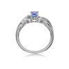 9ct White Gold Tanzanite And Diamond Kiss Ring - 4pts - D7936 Alternative Image