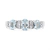 9ct White Gold Aquamarine And Diamond Ring - 10pts - D7947 Alternative Image