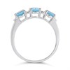 9ct White Gold Blue Topaz And Diamond Ring - 10pts - D7948 Alternative Image