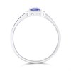 9ct White Gold Rectangular Tanzanite And Diamond Cluster Ring - D7953 Alternative Image