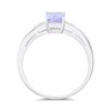 9ct White Gold Rectangular Tanzanite And Diamond Ring - D7954 Alternative Image