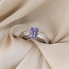 9ct White Gold Rectangular Tanzanite And Diamond Ring - D7954 Alternative Image