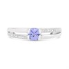 9ct White Gold Round Tanzanite And Diamond Ring - D7957 Alternative Image
