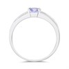 9ct White Gold Round Tanzanite And Diamond Ring - D7957 Alternative Image