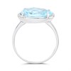 9ct White Gold Blue Topaz And Diamond Ring - 3pts - D7958 Alternative Image