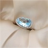 9ct White Gold Blue Topaz And Diamond Ring - 3pts - D7958 Alternative Image