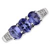 9ct White Gold Diamond And Tanzanite Ring - D7982 Alternative Image