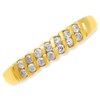 9ct Gold Two Row Diamond Band Ring - 1/4ct - D8006 Alternative Image