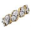 9ct Gold Diamond Five Row Band Ring - 8pts - D8013 Alternative Image
