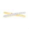 9ct Cross-Over Diamond Half Eternity Ring, 20pts - D80140 Alternative Image