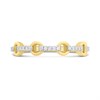 9ct Fancy Chain-Link Diamond Half Eternity Ring - D80142 Alternative Image