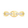 9ct Gold Diamond-Set Chain Link Ring - D80144 Alternative Image
