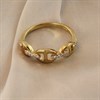 9ct Gold Diamond-Set Chain Link Ring - D80144 Alternative Image