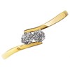 9ct Gold Diamond Double Cluster Crossover Ring - 5pts - D8014 Alternative Image