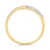 9ct Gold Two-Row Crossover Diamond Half Eternity Ring - D80152 Alternative Image