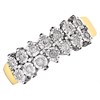9ct Two Colour Gold Two Row Diamond Band Ring - 15pts - D8086 Alternative Image