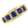 9ct Gold Sapphire And Diamond Band Ring - 10pts - EXCLUSIVE - D8105 Alternative Image
