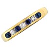 9ct Gold Diamond And Sapphire Half Eternity Ring - 20pts - D8112 Alternative Image