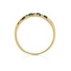 9ct Gold Sapphire And Diamond Half Eternity Ring - D8115 Alternative Image