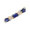 9ct Gold Sapphire And Diamond Kiss Ring - 10pts - D8117 Alternative Image