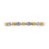 9ct Gold Two Colour Yellow Sapphire And Diamond Half Eternity Ring - 8pts - D8118 Alternative Image