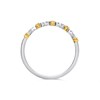 9ct Gold Two Colour Yellow Sapphire And Diamond Half Eternity Ring - 8pts - D8118 Alternative Image