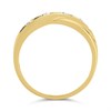 9ct Gold Sapphire And Diamond Crossover Half Eternity Ring - D81265 Alternative Image
