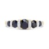 9ct Sapphire And Diamond Band Ring - D8135 Alternative Image