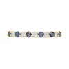 9ct Sapphire And Diamond Half Eternity Ring - D8136 Alternative Image